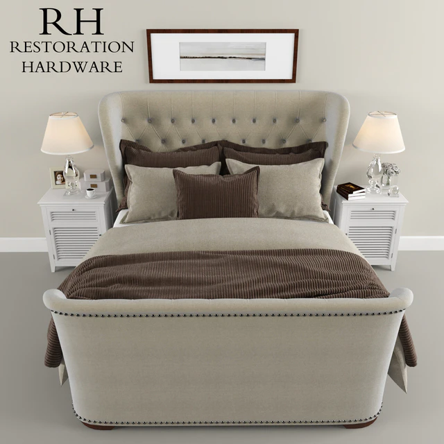 Restoration Hardware Sleigh Churchill Fabric bed — Descargar