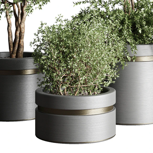 Tree pots and shrubs-bush collection 74 metal vase for outdoor indoor — Descargar