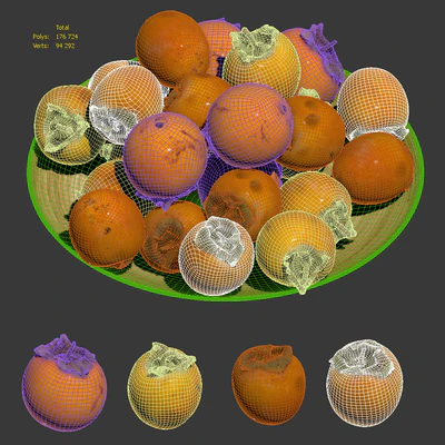 Persimmon kinglet on a platter — Ver 3