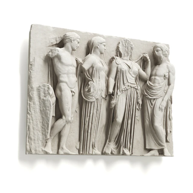 Greek Attic relief wall panel — Скачать