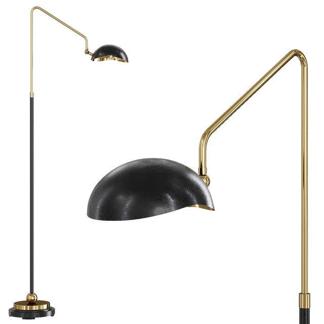 Restoration Hardware CONVESSI FLOOR LAMP Black and Brass — Скачать