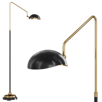 Restoration Hardware CONVESSI FLOOR LAMP Black and Brass — Вид 1