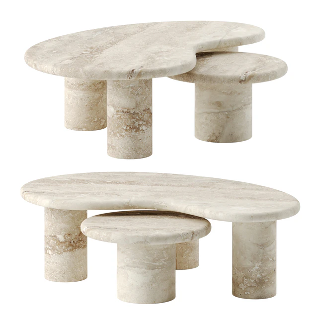TRAVERTINE PUDDLE coffee table by Anna Karlin — Descargar