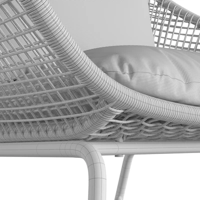 West Elm Huron Outdoor Lounge Chair Large and Ottoman — Ver 2