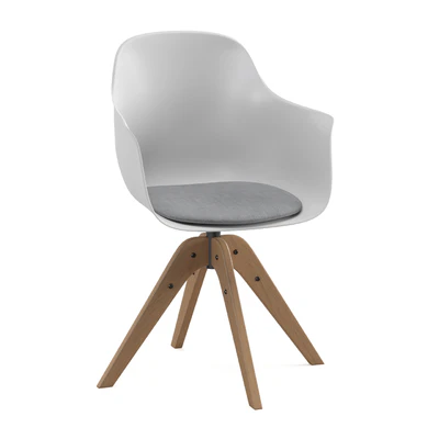 White Office Swivel Armchair Wapong La Redoute Interieurs — Ver 6