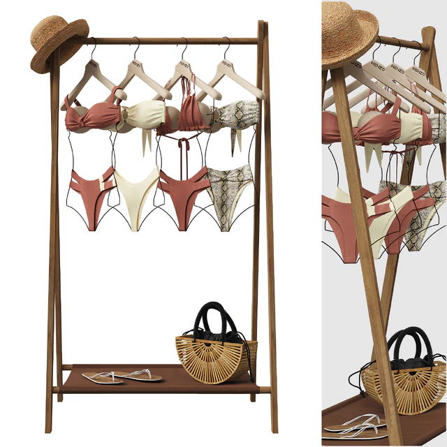 Set of swimwear and beach accessories for the store — Descargar