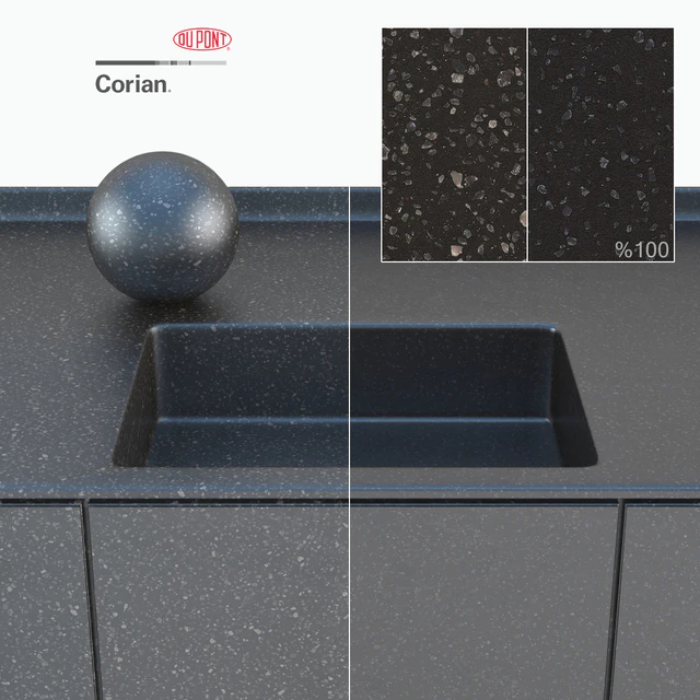 Dupont Corian Kitchen Countertops Black 2 — Descargar