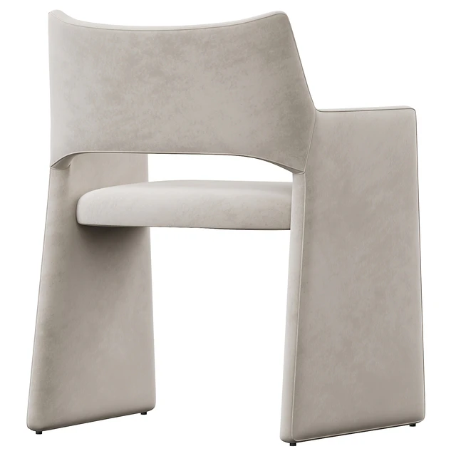 CB2 Foley Faux Mohair Gray Dining Armchair — Descargar