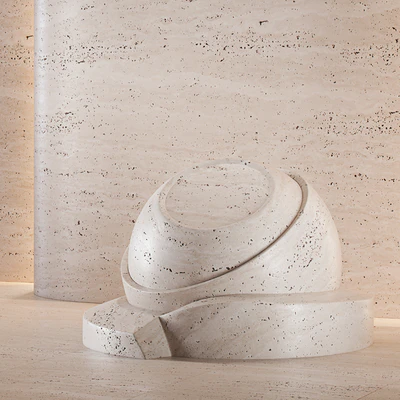 Travertine stone set (seamless) — Ver 3