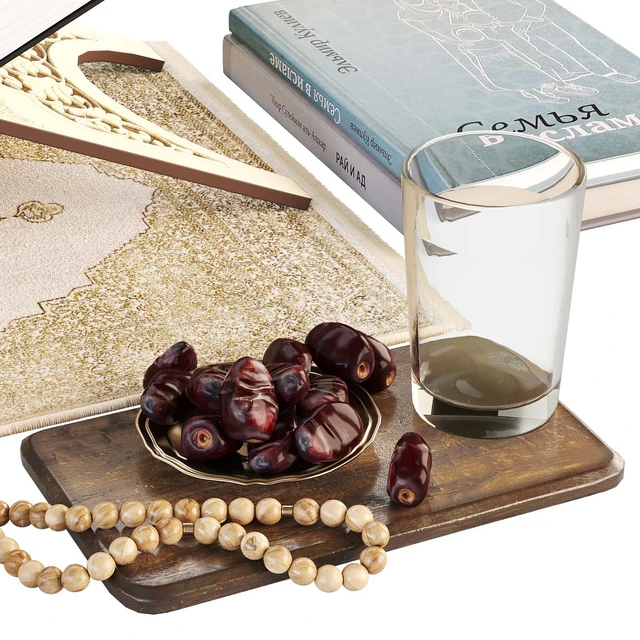 Decorative set of Iftar in the month of Ramadan — Descargar