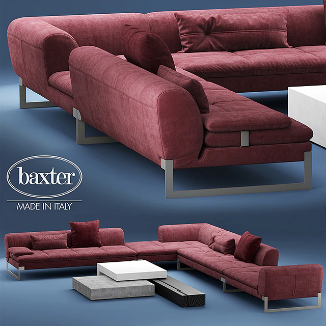 Диван BAXTER VIKTOR Corner sectional leather sofa — Скачать