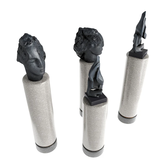face and abstract pedestal — Download