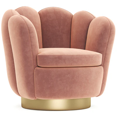 Swivel armchair Mirage Savona Nude — Ver 1