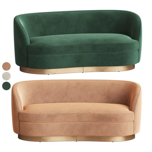 Tropez Velvet Petite Sofa — Скачать