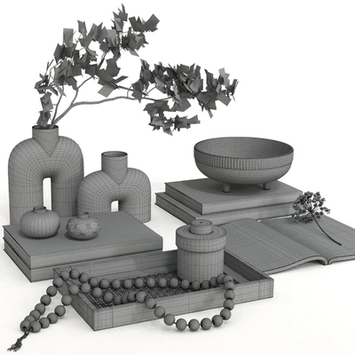 Decorative set 26 - coffee table decor set — Ver 3