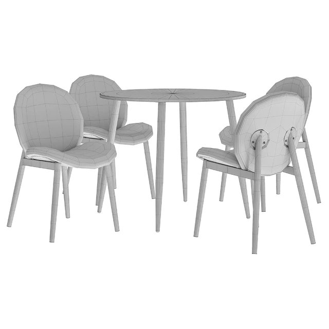 Dining chair Tiole and table Uranus — Descargar