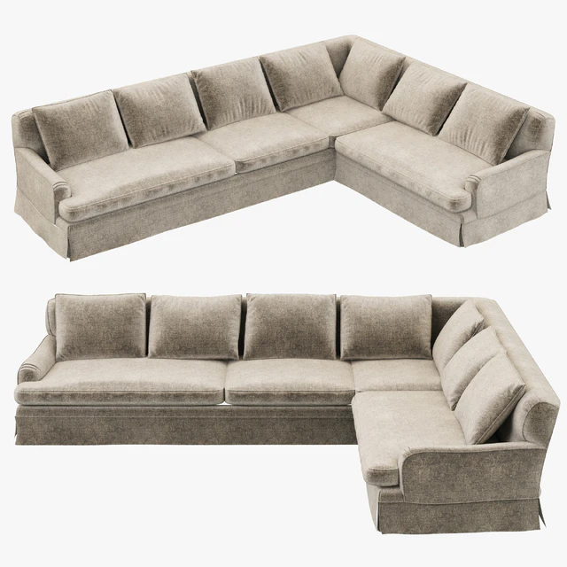 Restoration Hardware Belgian Classic Roll Arm Slipcovered Right-Arm L-Sectional — Скачать