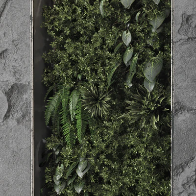 Indoor Wall Vertical Garden Behind the Glass - Set 698 — Ver 4