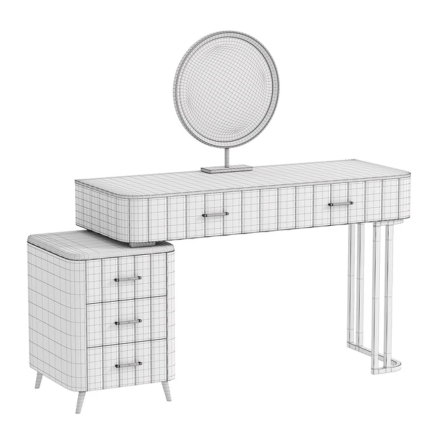 Meja Rias Nordic Vanity Mirror Table — Descargar