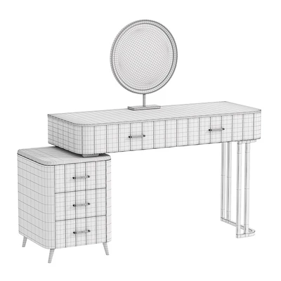 Meja Rias Nordic Vanity Mirror Table — Ver 4