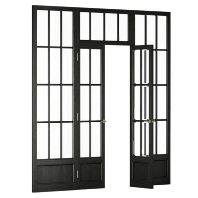 Classical Wooden Glass Partition — Ver 5