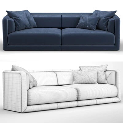 Fendi Casa Conrad Maxi Sofa Blue — Ver 2