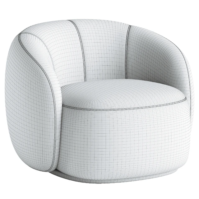 Curved Lounge Chair - Merlot — Descargar