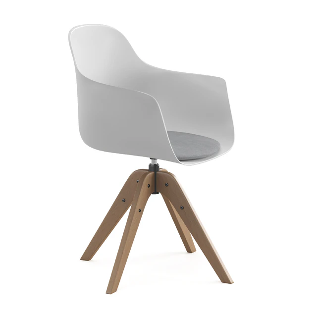 White Office Swivel Armchair Wapong La Redoute Interieurs — Descargar