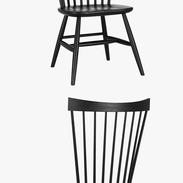 Crate & Barrel - Marlow II Black Wood Dining Chair — Скачать