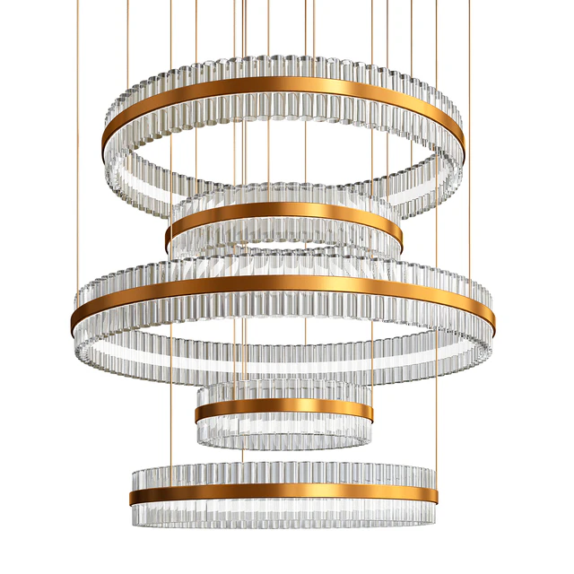 Contemporary chandelier crystal brass — Скачать