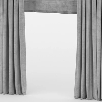 Velvet curtains with roman — View 2