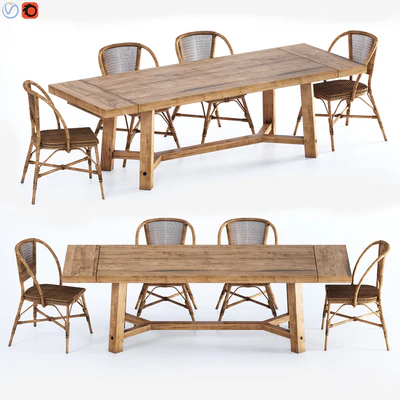 Rustic Farmhouse Dining Table — View 2