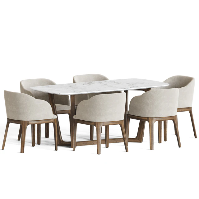 Aubrey Chair Evelyn Table Dining Set — Скачать