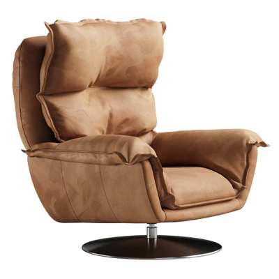 Dunn Leather Swivel Arm Chair — Вид 4