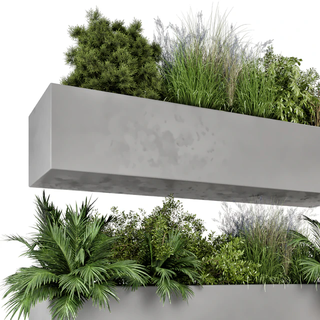 Hanging Plants Set in Gray Pot - Set 717 — Descargar