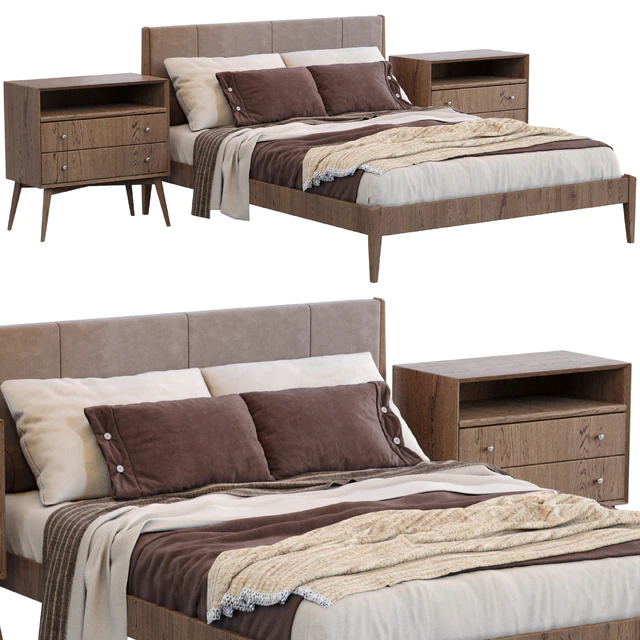 Modern Wood Bed By West Elm — Descargar