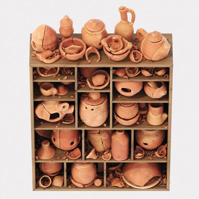 Dishes clay splinter old n2 — Ver 3