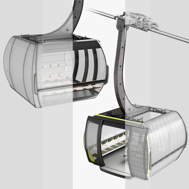 Cableway 3S Cabin CWA ATRIA для подвесной канатной дороги — Скачать