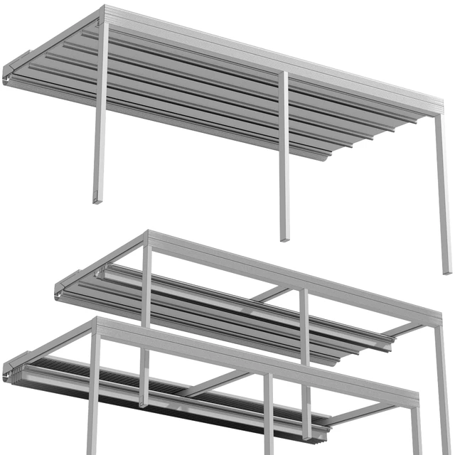 Металлическая пергола беседка навес с брезентом / Metal pergola gazebo canopy with awning — Скачать