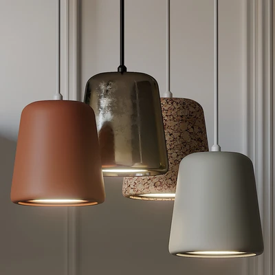 NEW WORKS Material Pendant Light 4 Different Materials — Ver 1