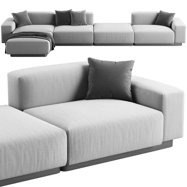 003 Soft modular sofa 4 seat by Vitra — Скачать