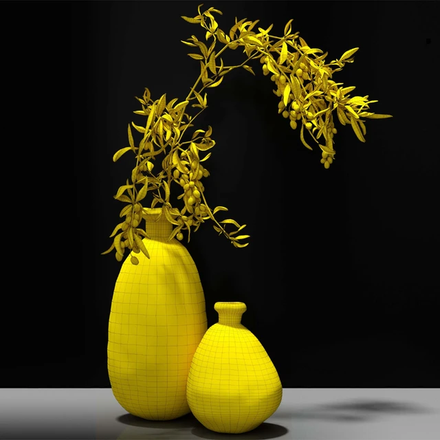 Olive branch in vase — Descargar
