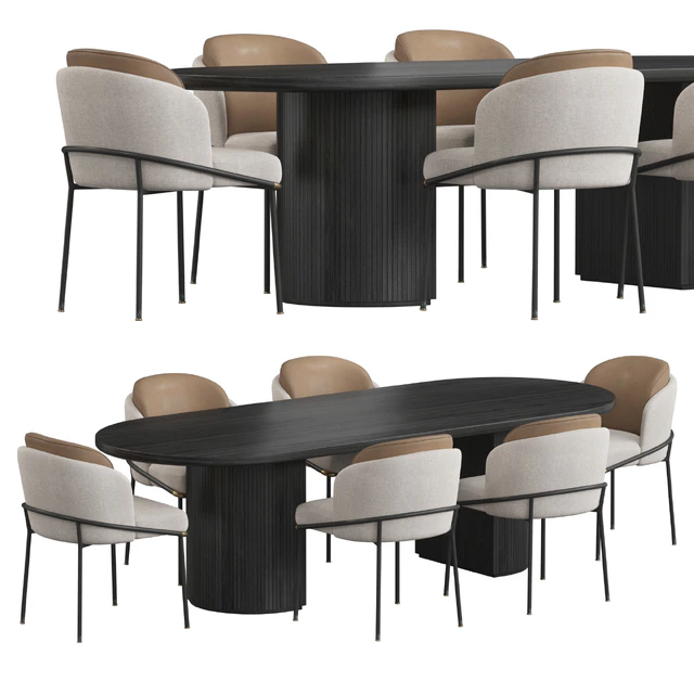 Fil Noir Gubi Moon Dining Table — Скачать