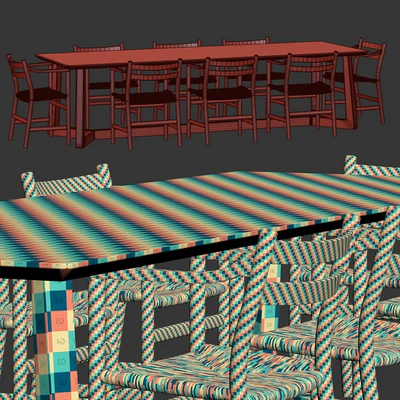 Edu Furniture Dining Set V1 / Garden furniture set — Ver 4