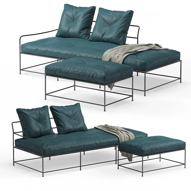 Baxter Girgenti Sofa with Ottoman — Скачать