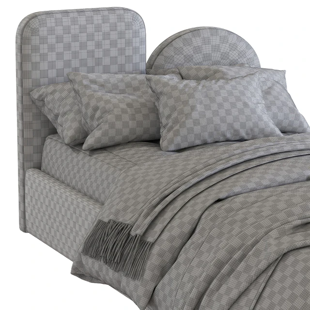 Bed with a soft headboard 9 — Descargar