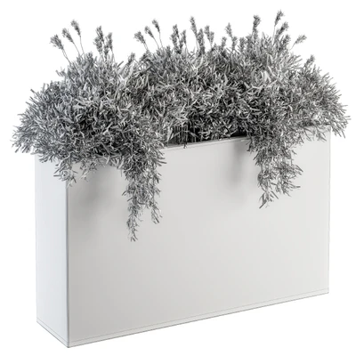 Outdoor Plants in Concrete Plant Box - Set 165 — Ver 2