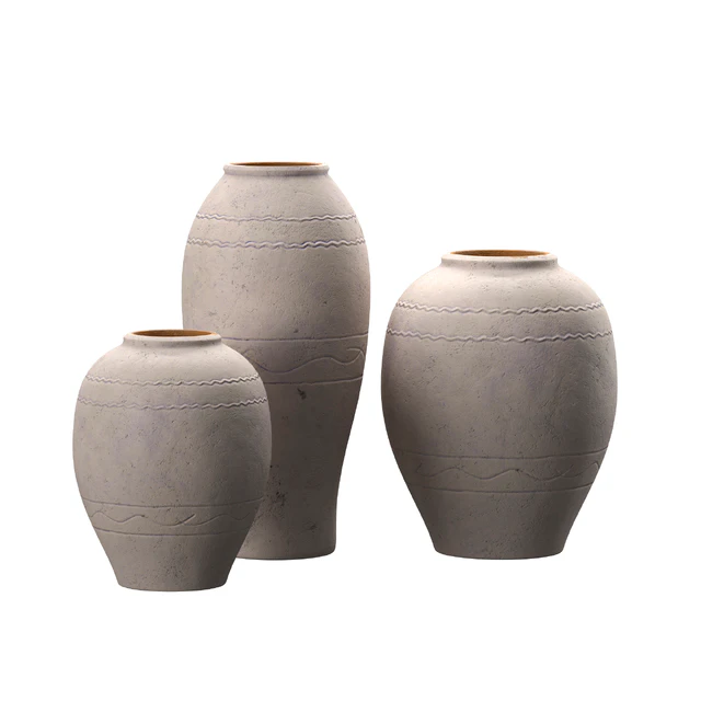 Artisan Hand Painted Terracotta Blue Vases — Скачать
