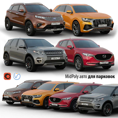 Set of low poly cars 2 — Ver 1