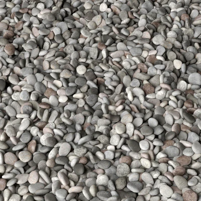 Pebble river low n6 / Галька речная малая №6 — Вид 2